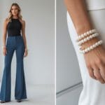 Sådan styler du trompetbukser med perlearmbånd