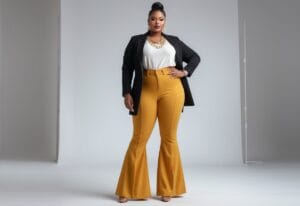 Read more about the article Sådan styler du trompetbukser til store kvinder